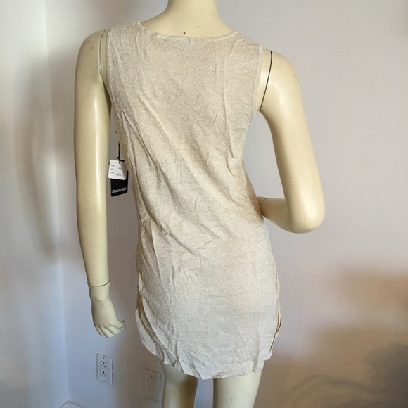 Shimmery metallic knit scoop neck tank top tunic size large - Picture 5 of 11